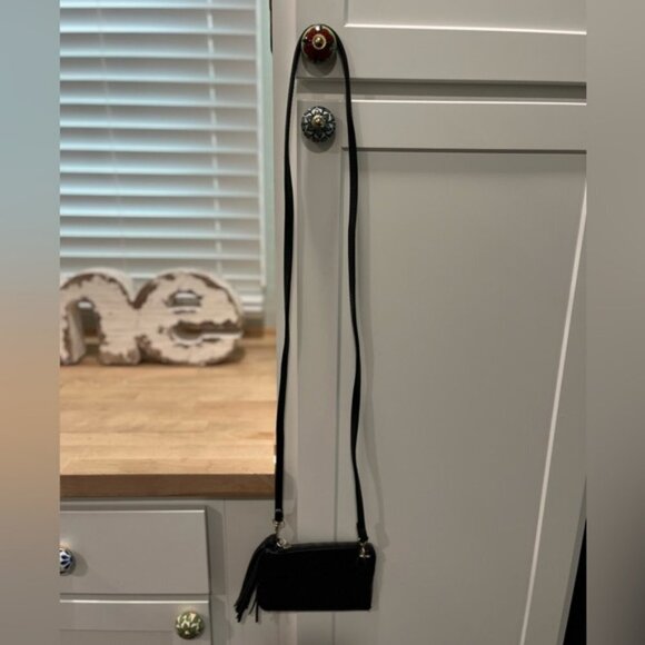 Maurices Black Solid Stadium Event Zipper Crossbody Bag 👜 - Picture 7 of 11